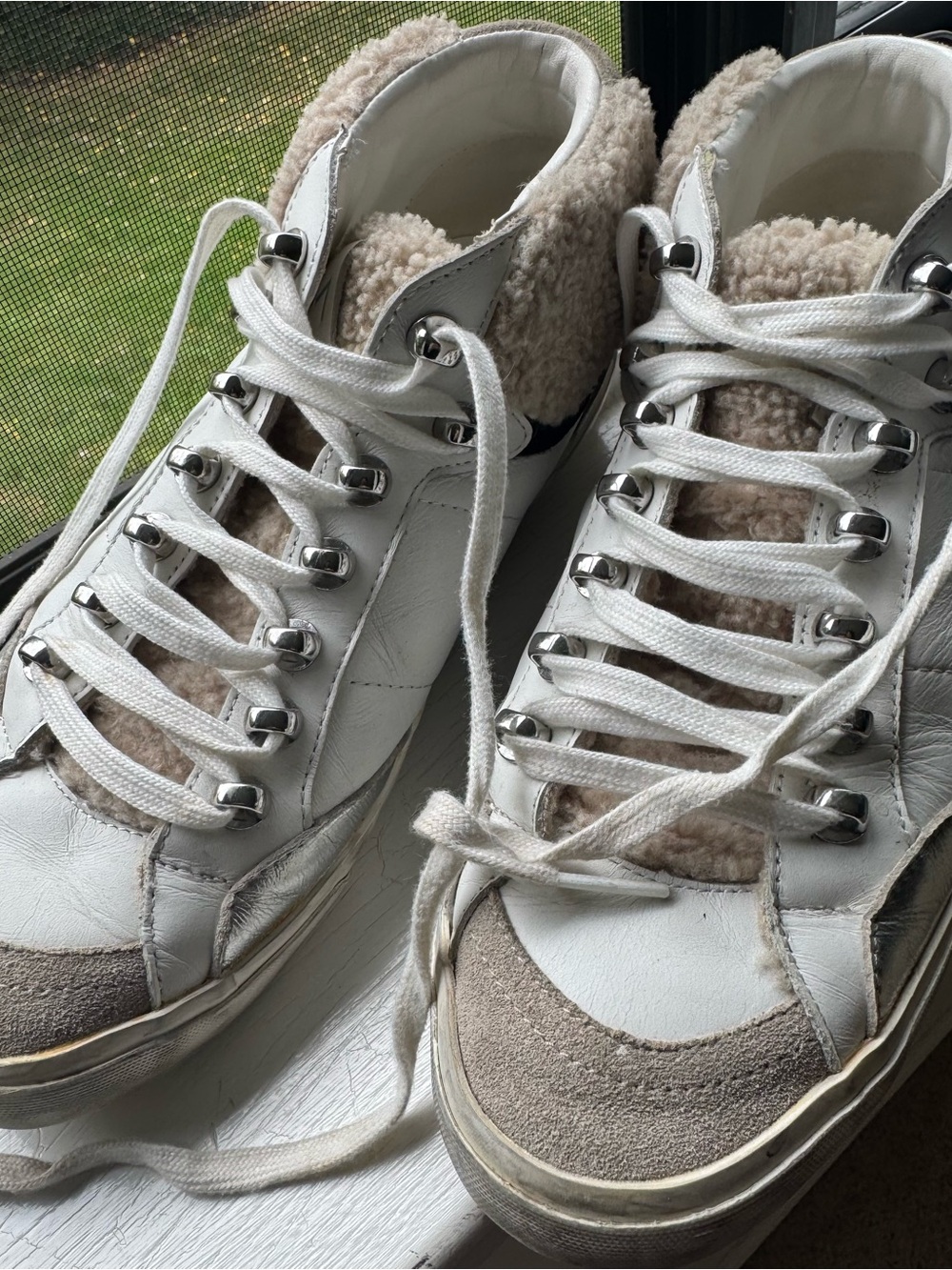 Marc Fisher LTD Merin Faux Fur Mid Top Sneakers
